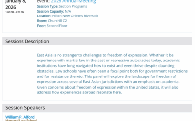 오픈넷, 2026 미국 로스쿨 협회(AALS) 연례 학술대회 발표 &mdash; 학문의 자유 : 트럼프 v. 하버드 사건과 박근혜 v. &ldquo;좌파&rdquo; 예술가 사건