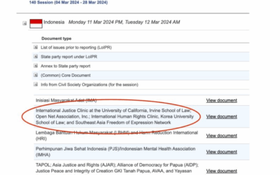 오픈넷, 인도네시아의 디지털 인권 증진 위해 유엔 인권위원회에 반박보고서 제출
